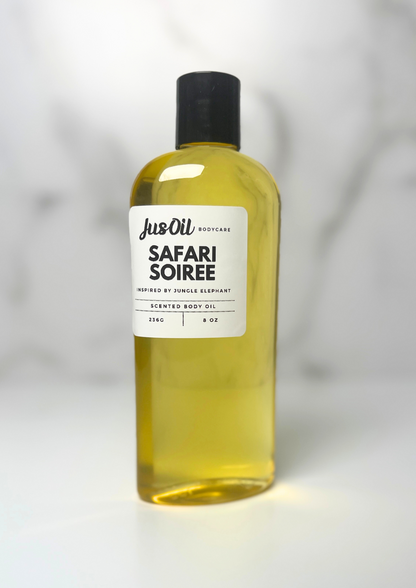 Safari Soiree Luxury Scented Body Oil - Inspired by Jungle Elephant - Hydrating & Long-Lasting